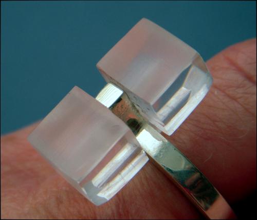 Bague en argent et plexi modulable