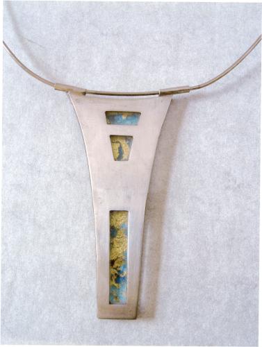 COLLIER-ARGENT-ET-CUIVRE-OXYDE