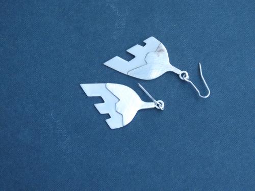Boucles d'oreilles en argent.
